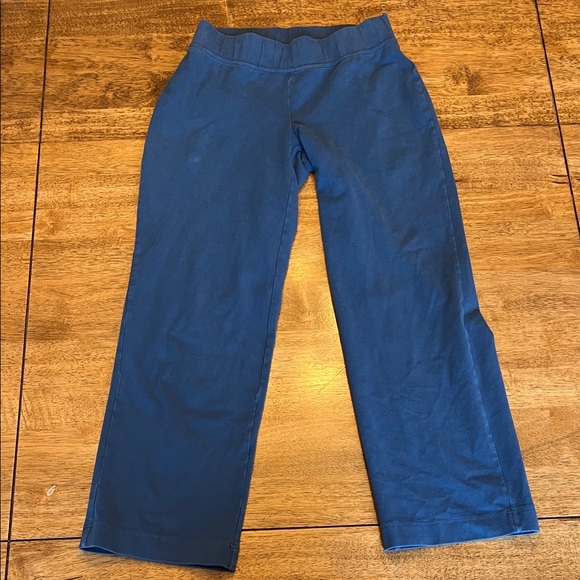 Lands' End Women’s Starfish Mid Rise Straight Leg Pants Evening Blue. Medium - Picture 4 of 11